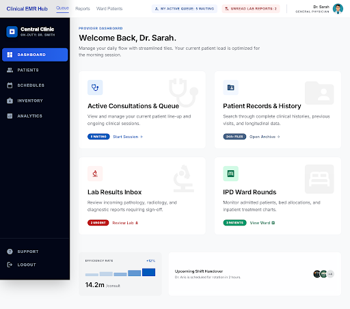 Doctor Clinical EMR & Consultation Workspace
